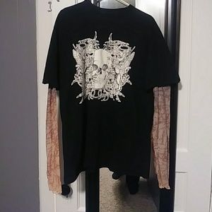 Long sleeve black tshirt with tattoo sleeves